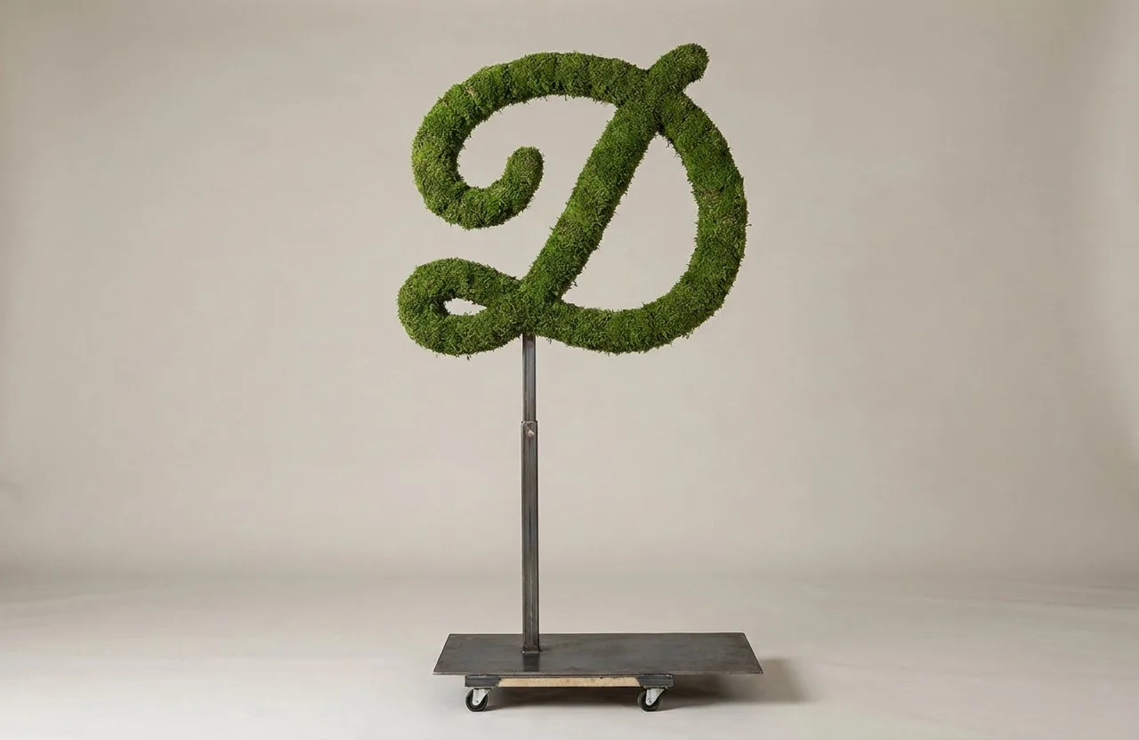 Monogram Letter D Topiary Frame, 72–90 in Monogram Letter D Topiary Frame, 72–90 in