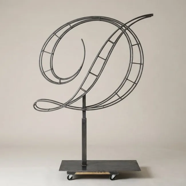 Monogram Letter D Topiary Frame, 72–90 in