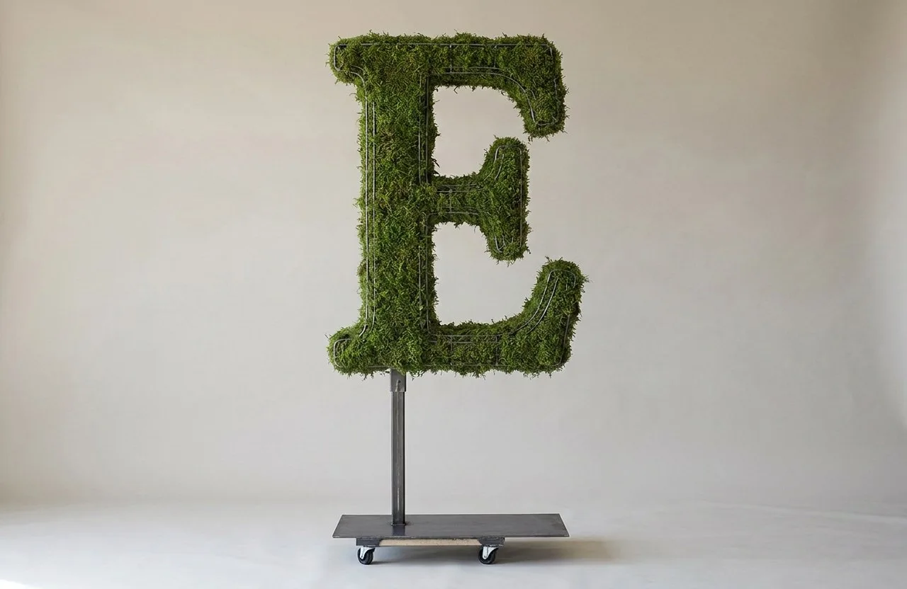 Monogram Letter E Topiary Frame, 72–90 in Monogram Letter E Topiary Frame, 72–90 in