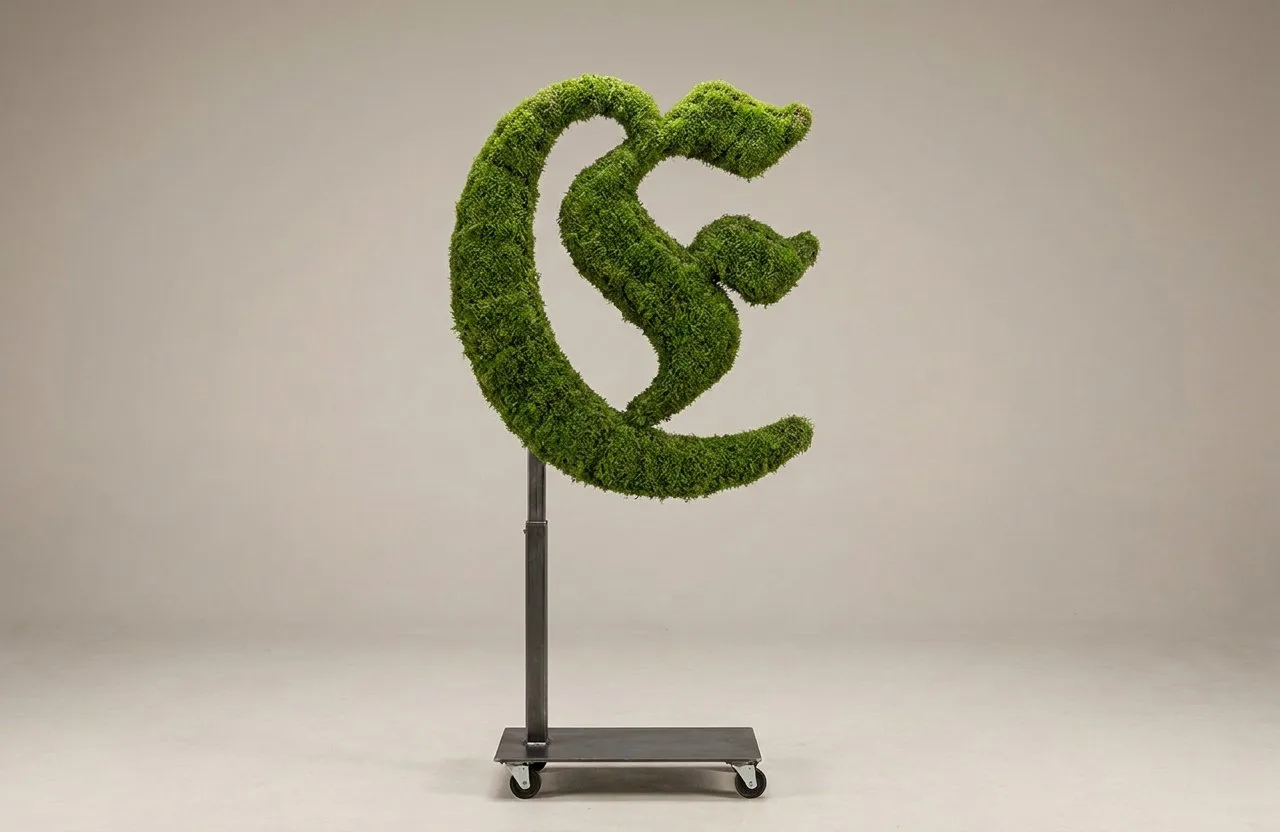 Monogram Letter E Topiary Frame, 72–90 in Monogram Letter E Topiary Frame, 72–90 in