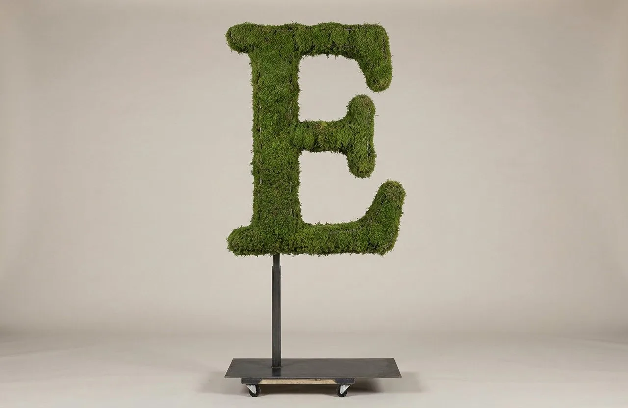 Monogram Letter E Topiary Frame, 72–90 in Monogram Letter E Topiary Frame, 72–90 in