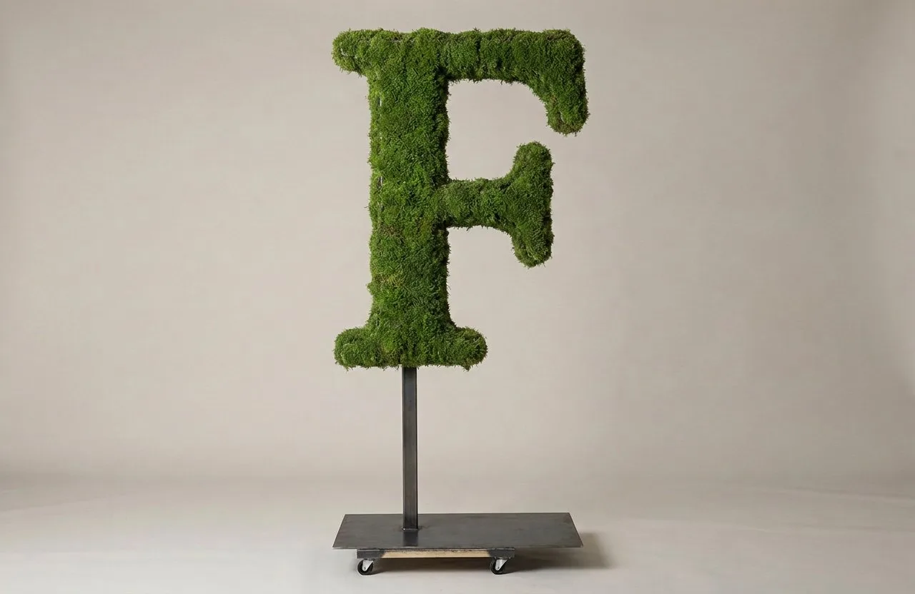 Monogram Letter F Topiary Frame, 72–90 in Monogram Letter F Topiary Frame, 72–90 in