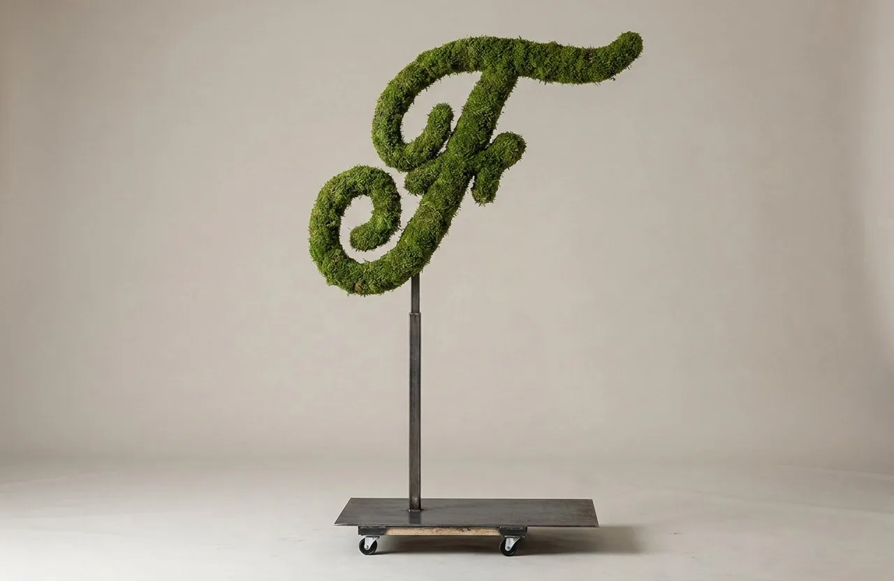 Monogram Letter F Topiary Frame, 72–90 in Monogram Letter F Topiary Frame, 72–90 in