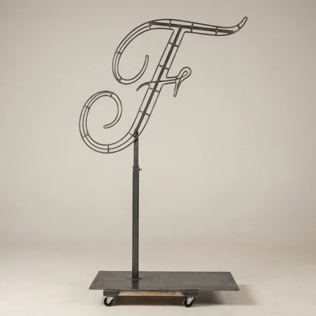 Monogram Letter F Topiary Frame, 72–90 in