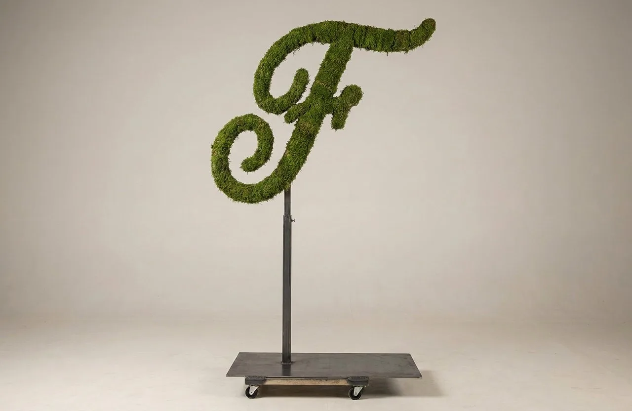 Monogram Letter F Topiary Frame, 72–90 in Monogram Letter F Topiary Frame, 72–90 in