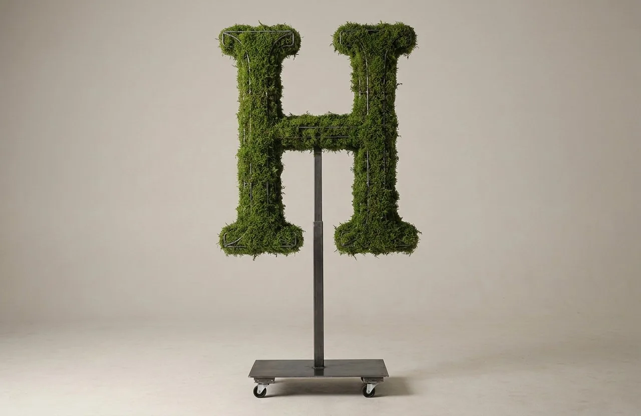 Monogram Letter H Topiary Frame, 72–90 in Monogram Letter H Topiary Frame, 72–90 in