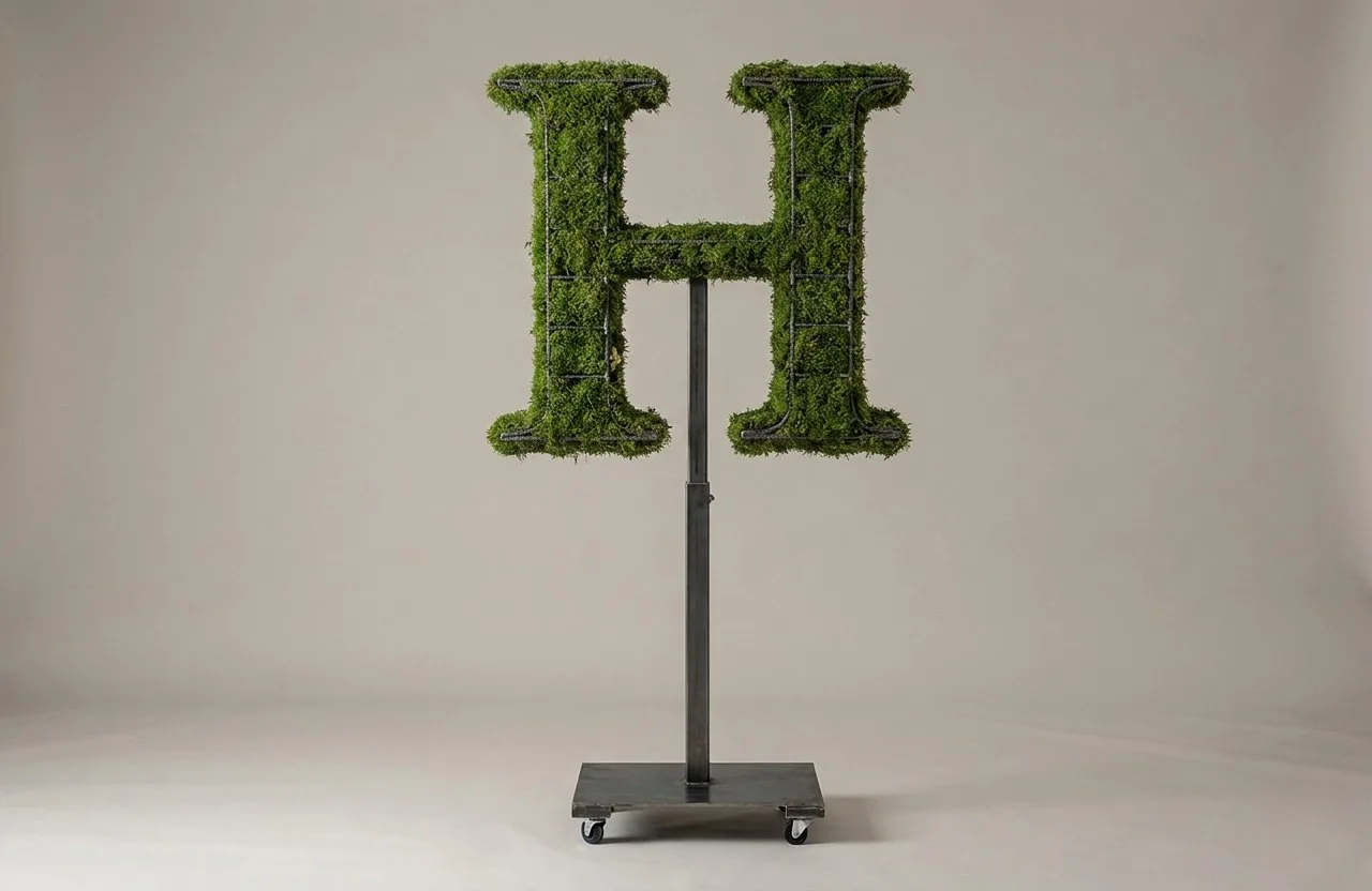 Monogram Letter H Topiary Frame, 72–90 in Monogram Letter H Topiary Frame, 72–90 in