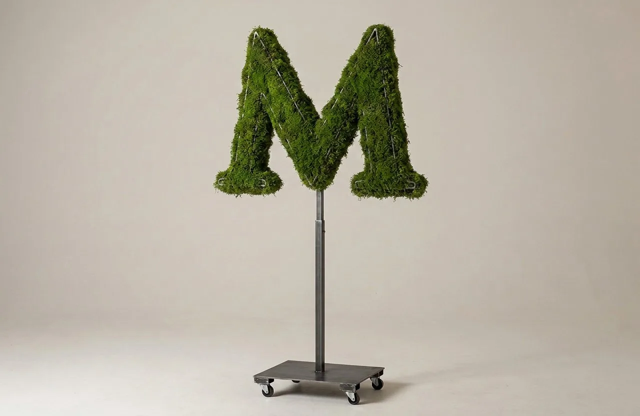 Monogram Letter M Topiary Frame, 72–90 in Monogram Letter M Topiary Frame, 72–90 in