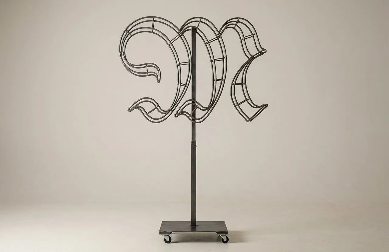 Monogram Letter M Topiary Frame, 72–90 in Monogram Letter M Topiary Frame, 72–90 in