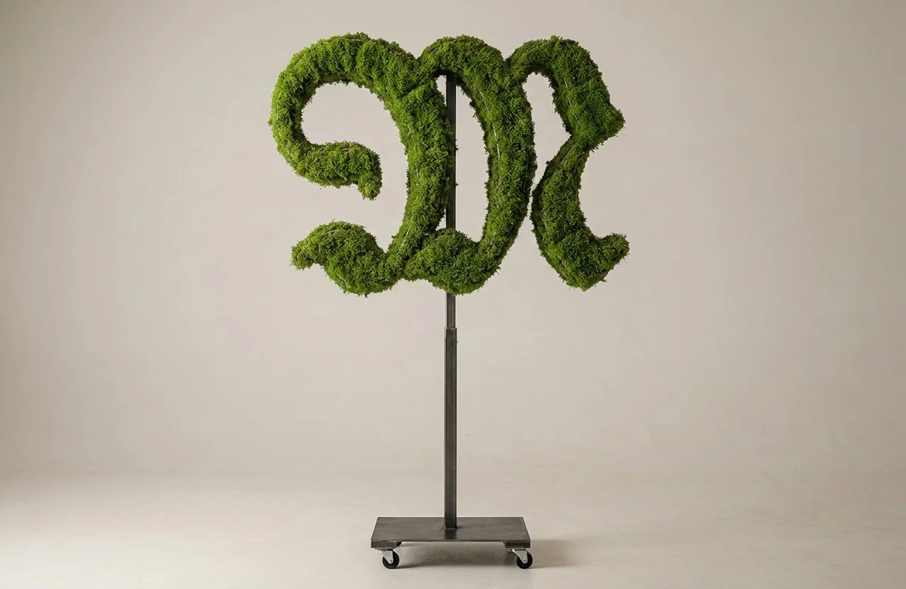 Monogram Letter M Topiary Frame, 72–90 in Monogram Letter M Topiary Frame, 72–90 in