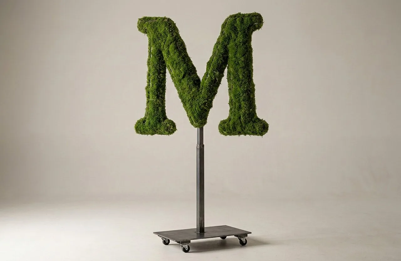 Monogram Letter M Topiary Frame, 72–90 in Monogram Letter M Topiary Frame, 72–90 in