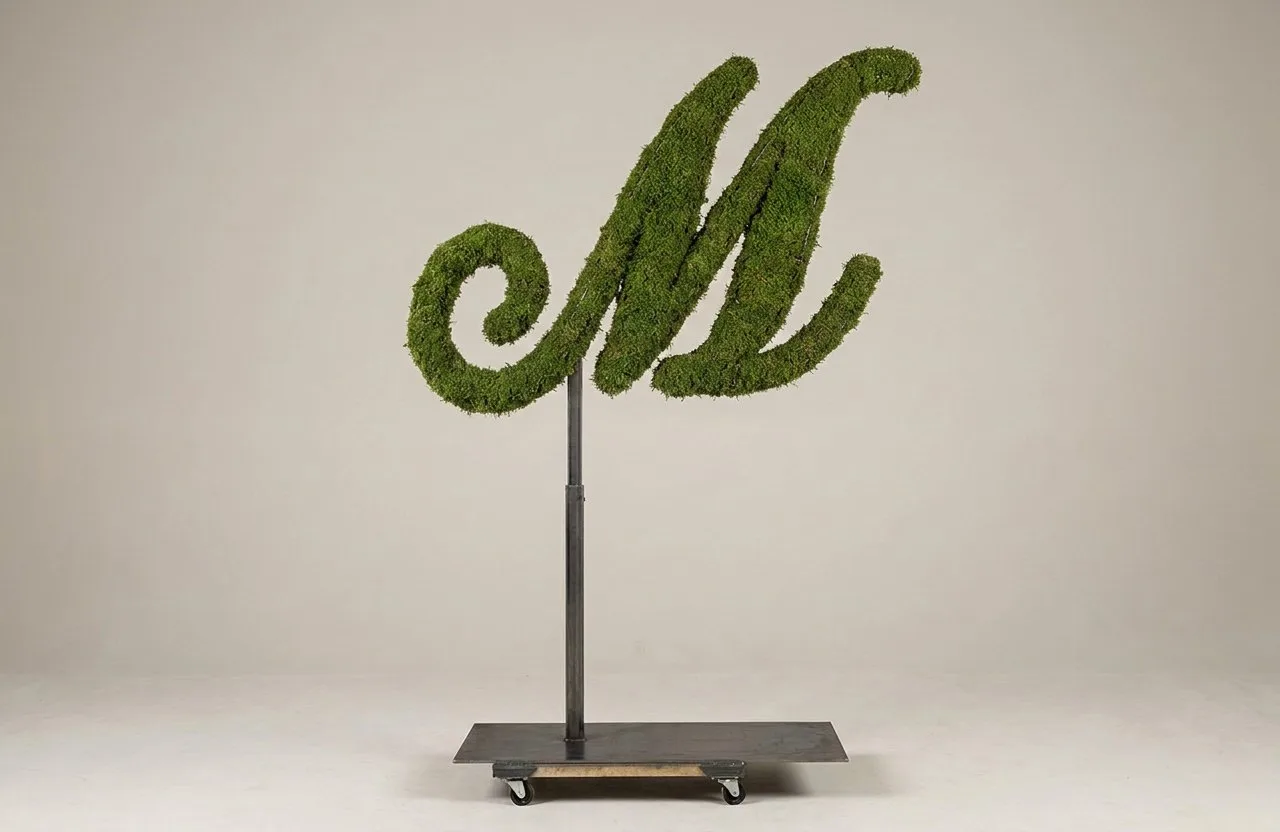 Monogram Letter M Topiary Frame, 72–90 in Monogram Letter M Topiary Frame, 72–90 in
