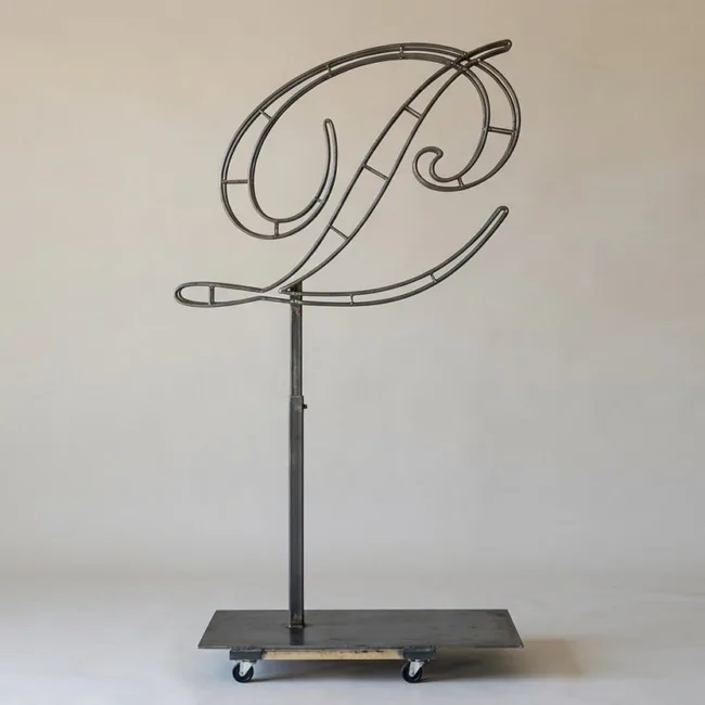 Monogram Letter P Topiary Frame, 72–90 in