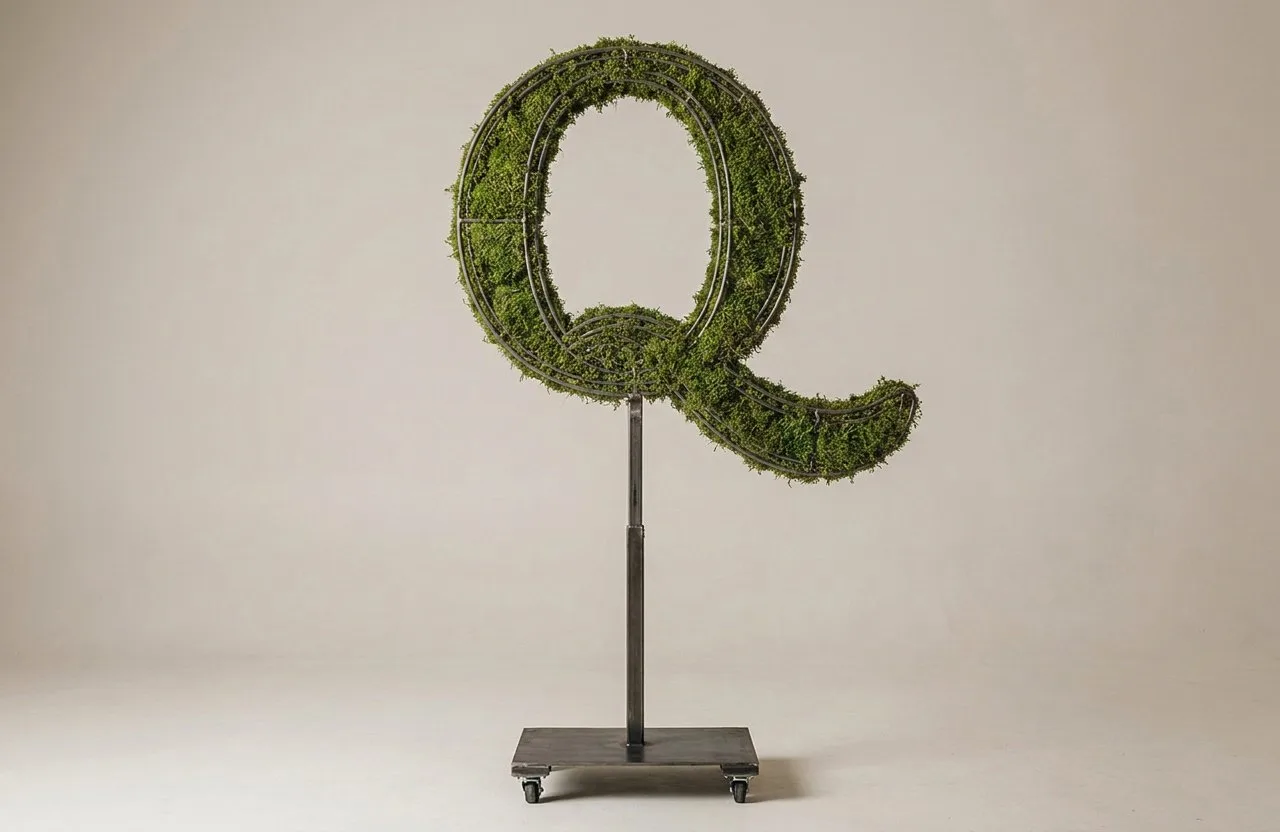 Monogram Letter Q Topiary Frame, 72–90 in Monogram Letter Q Topiary Frame, 72–90 in