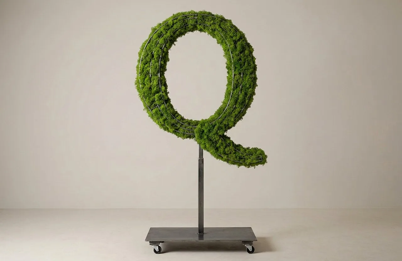 Monogram Letter Q Topiary Frame, 72–90 in Monogram Letter Q Topiary Frame, 72–90 in