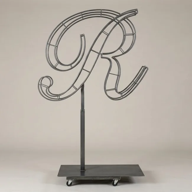 Monogram Letter R Topiary Frame, 72–90 in