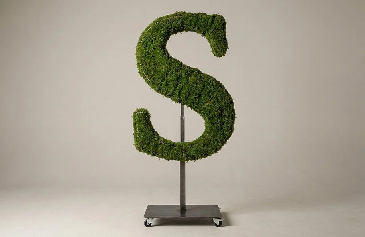 Monogram Letter S Topiary Frame, 72–90 in Monogram Letter S Topiary Frame, 72–90 in