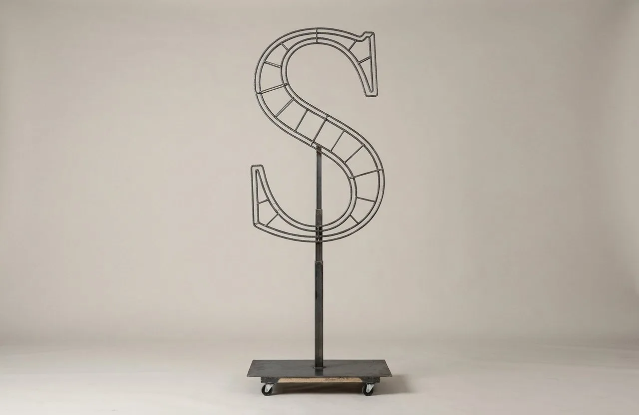 Monogram Letter S Topiary Frame, 72–90 in Monogram Letter S Topiary Frame, 72–90 in