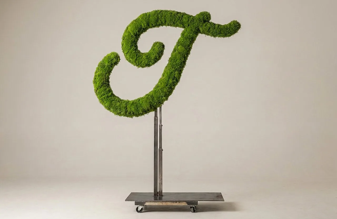 Monogram Letter T Topiary Frame, 72–90 in Monogram Letter T Topiary Frame, 72–90 in