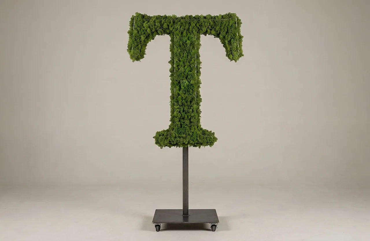 Monogram Letter T Topiary Frame, 72–90 in Monogram Letter T Topiary Frame, 72–90 in