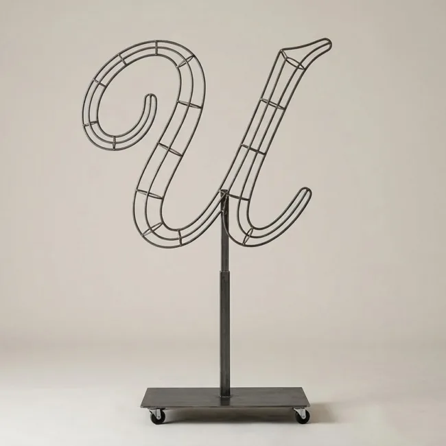 Monogram Letter U Topiary Frame, 72–90 in