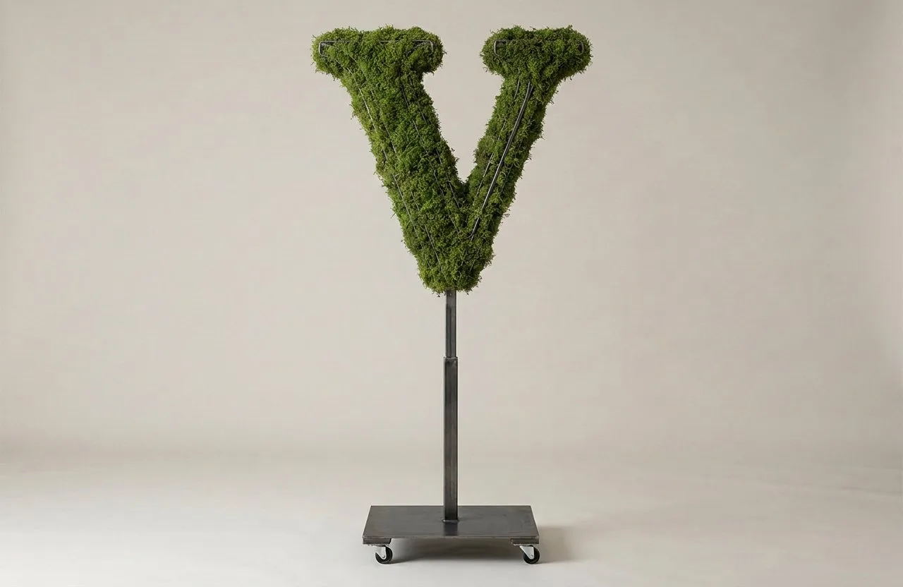 Monogram Letter V Topiary Frame, 72–90 in Monogram Letter V Topiary Frame, 72–90 in