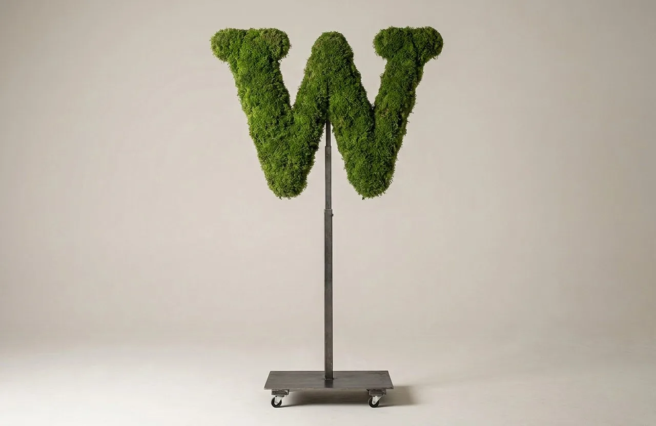 Monogram Letter W Topiary Frame, 72–90 in Monogram Letter W Topiary Frame, 72–90 in