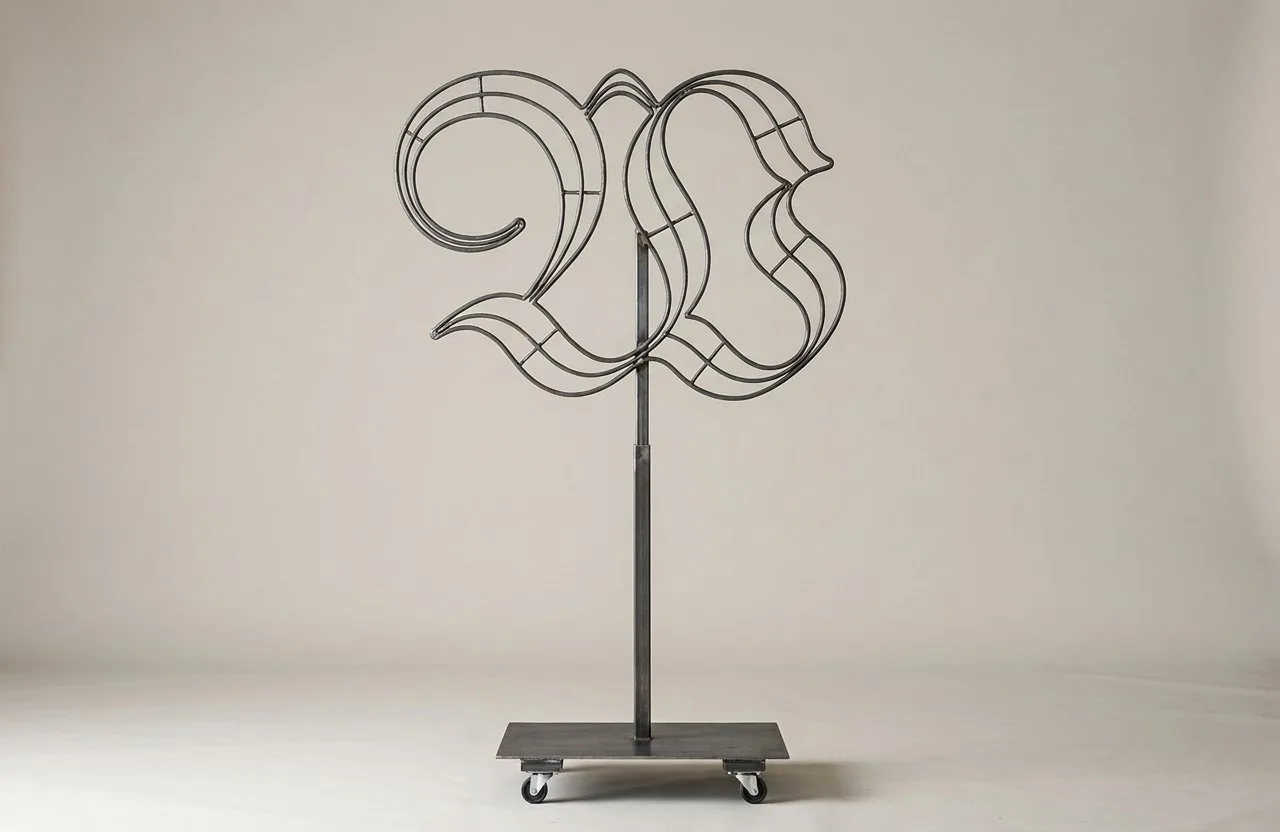 Monogram Letter W Topiary Frame, 72–90 in Monogram Letter W Topiary Frame, 72–90 in