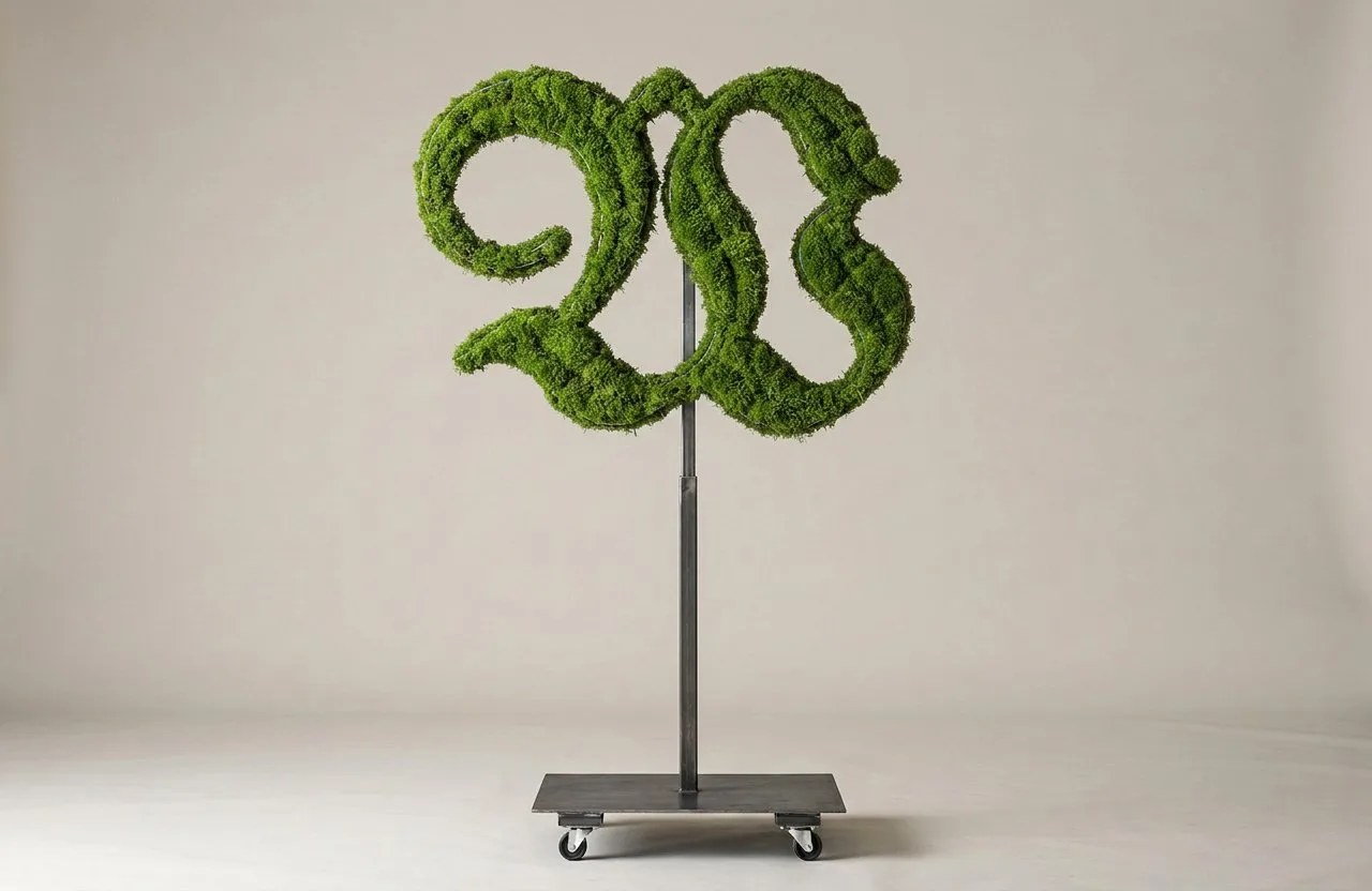 Monogram Letter W Topiary Frame, 72–90 in Monogram Letter W Topiary Frame, 72–90 in
