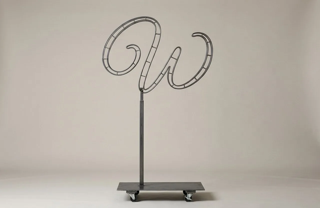 Monogram Letter W Topiary Frame, 72–90 in Monogram Letter W Topiary Frame, 72–90 in