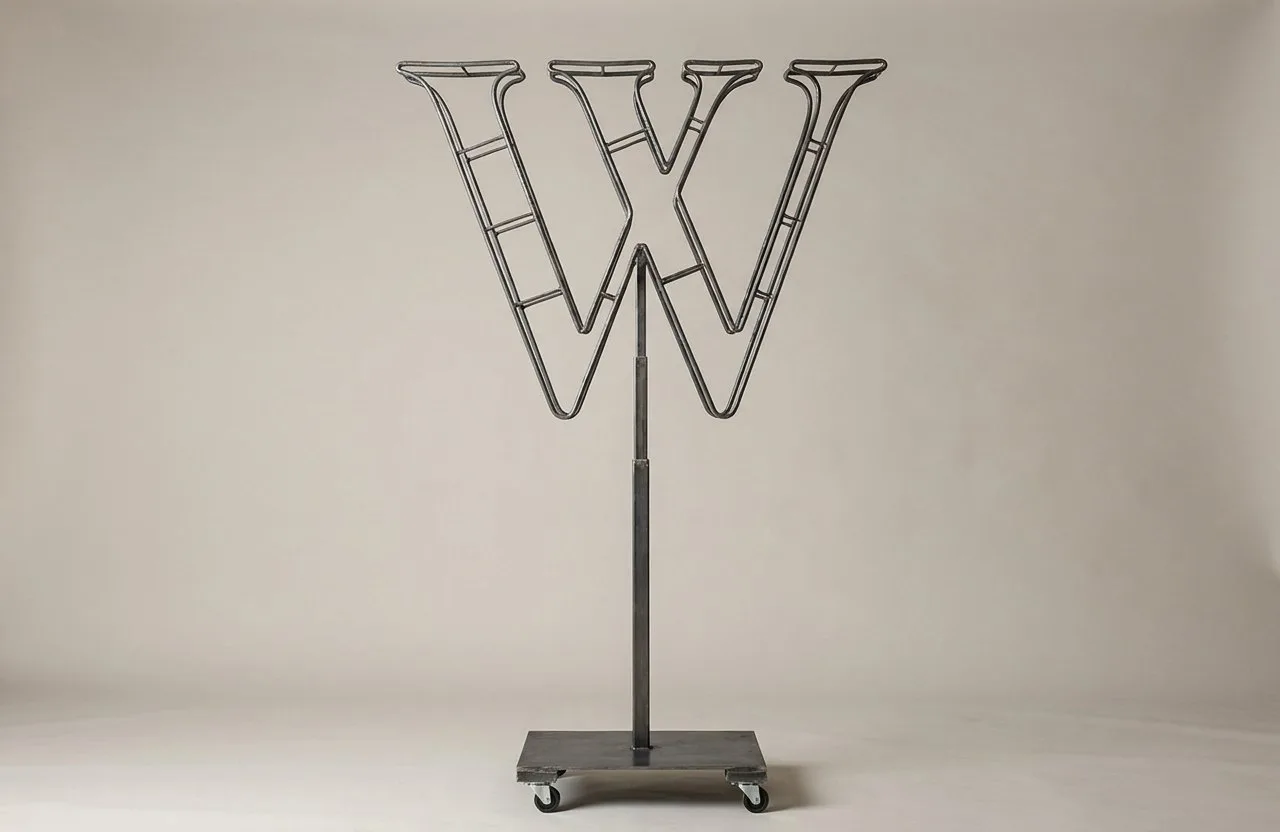 Monogram Letter W Topiary Frame, 72–90 in Monogram Letter W Topiary Frame, 72–90 in