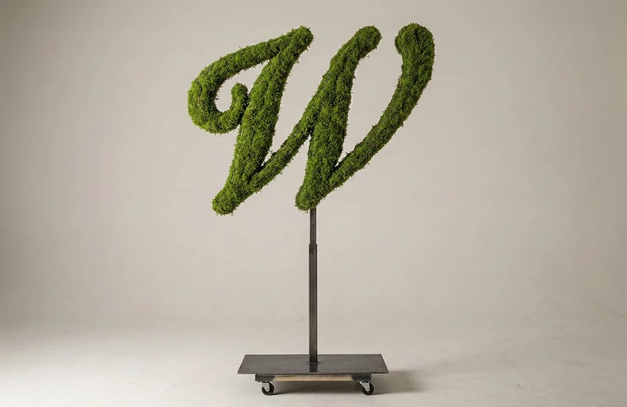 Monogram Letter W Topiary Frame, 72–90 in Monogram Letter W Topiary Frame, 72–90 in