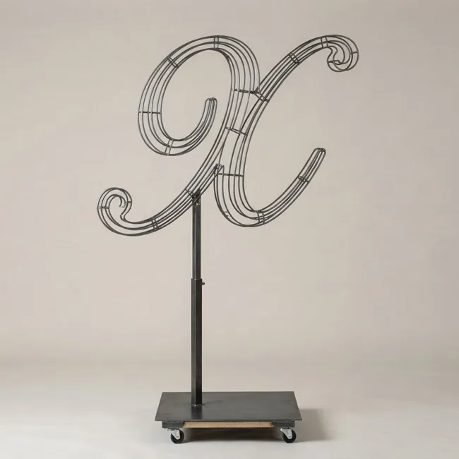 Monogram Letter X Topiary Frame, 72–90 in